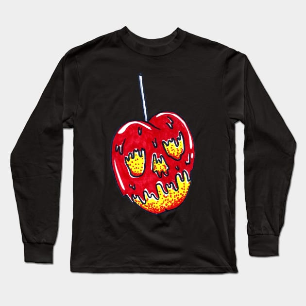 Candy Apple Skull Long Sleeve T-Shirt by Brieana